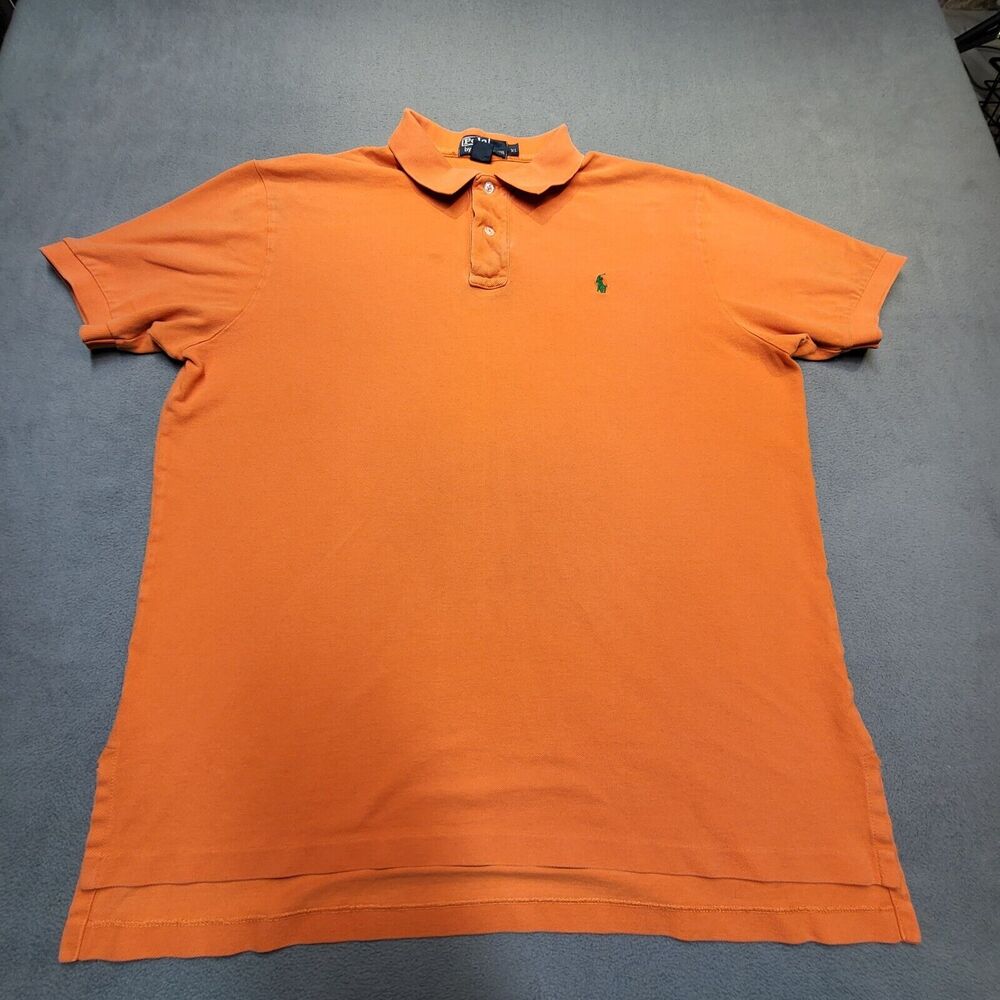 Ralph Lauren Polo Shirt Mens XL Orange Short Sleeve‎ Pony